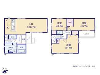 【間取り】 | 越谷市赤山町21期　新築戸建て | ■3LDK（４LDK可）■敷地面積：100.03㎡　■建物面積：102.71㎡