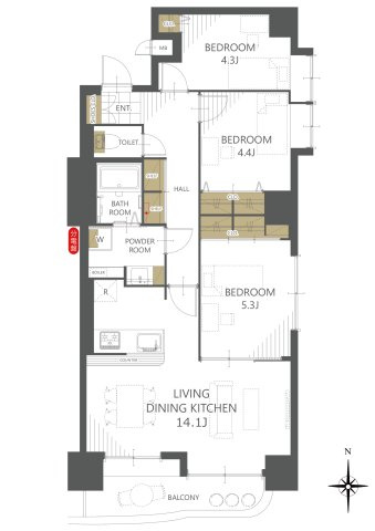 【間取り】ライオンズマンション発寒中央 