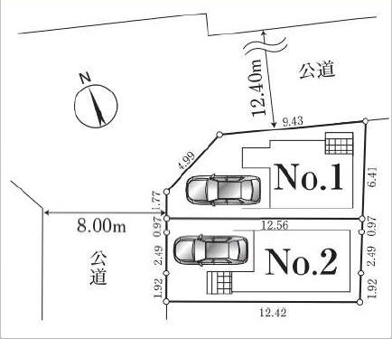【区画図】 | 新座市北野第6　全2棟　2号棟 | 2号棟