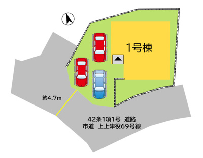 【区画図】 | 北九州市八幡西区上上津役4丁目1期1号棟