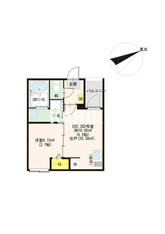 ベル　ルミエール中川の間取り