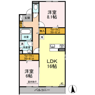 【間取り】 | ブレイン‐ゾーンⅡ | 2LDK