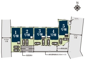 上尾市大谷本郷　8期　新築一戸建て　グラファーレ　03の区画図|3号棟