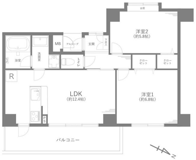【間取り】 | ナイスアーバン志村坂上 | 陽当たり良好なお部屋です。アフターサービス保証付きです。ペット飼育可能！