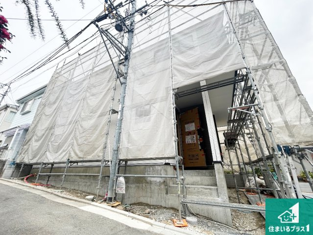 羽曳野市野々上　新築一戸建ての外観|現在の進捗状況です！順調に作業進行中、完成が待ち遠しいです！詳細の間取り等、お気軽にお問い合わせください！