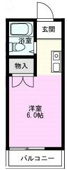 洋室６帖の１Ｒ