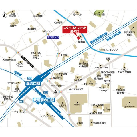 スタイリオフィット溝の口の地図
