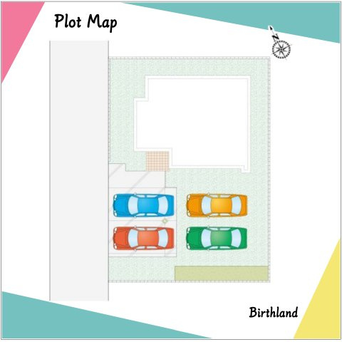 新築戸建・建売　邑楽郡邑楽町中野14期　全2区画の区画図|駐車スペース4台可能！