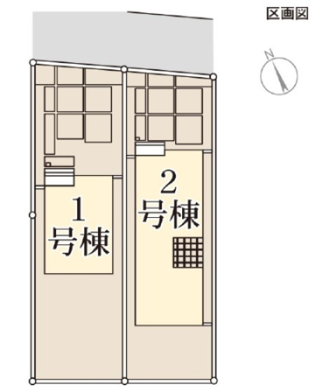 新築戸建・建売　桐生第25相生町　Livele Garden　全2棟の区画図|カースペース並列2台