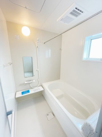 新築戸建・建売　桐生第25相生町　Livele Garden　全2棟の浴室|浴室乾燥機付きで雨の日や花粉の時期でも室内干しができるので安心です！