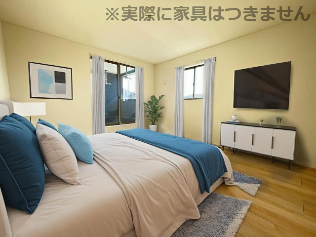 新築戸建・建売　大泉町寄木戸第16　Cradle Garden　全3棟の外観|浴室乾燥機付きで雨の日や花粉の時期でも室内干しができるので安心です！