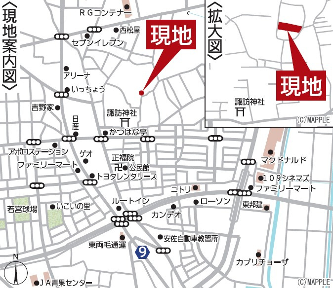 新築戸建・建売　佐野市高萩町第6　Cradle Garden　全4棟の地図