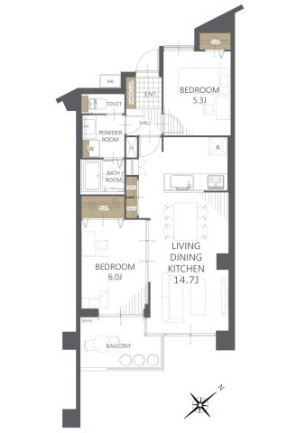 【間取り】クレール川口 