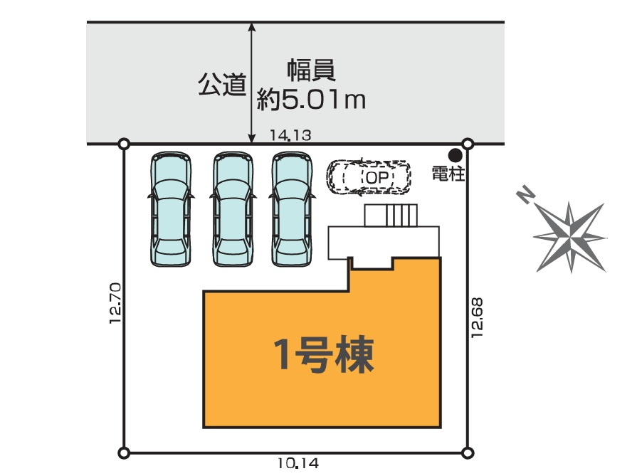 仲介手数料無料　KEIAI GRACE　所沢市若狭７期　全１棟の区画図