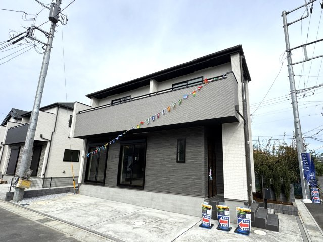 市川市宮久保４丁目新築戸建【宮久保小学校：9分】の外観|E号棟外観・完成済み内覧可能です！