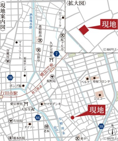 新築戸建・建売　行田長野3丁目　Livele Garden　全5棟の地図