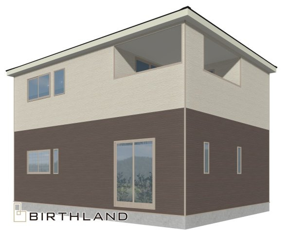 新築戸建・建売　深谷市武蔵野第1　Cradle Garden　全2棟の外観パース|＜1号棟＞完成予想図