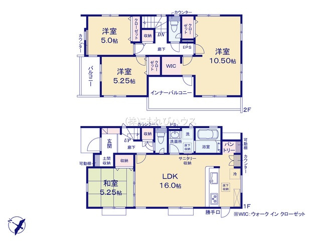 上尾市泉台2丁目　2期　新築一戸建て　01の間取り|上尾市泉台2丁目　2期　新築一戸建て　グラファーレ　01、4LDK、土地面積163.84m2、建物面積108.71m2