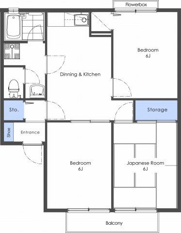 ボナールA棟の間取り