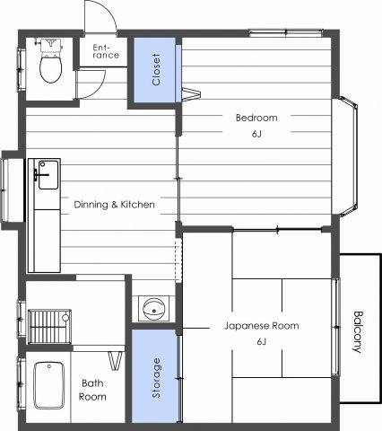 松葉町遠山様アパートの間取り|間取り図