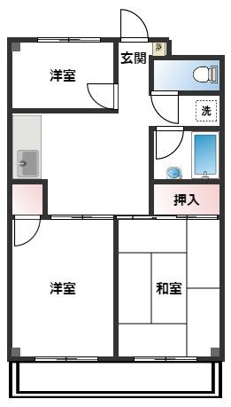 東松山マンションの間取り|東松山マンション904号室