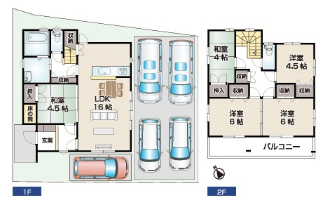オール電化住宅・南西向きで陽当り良好　二見町東二見　築９年の間取り