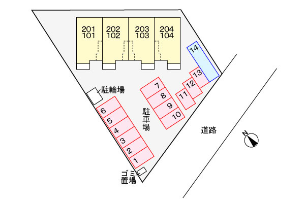 ノースフロンティアＣの駐車場|駐車場