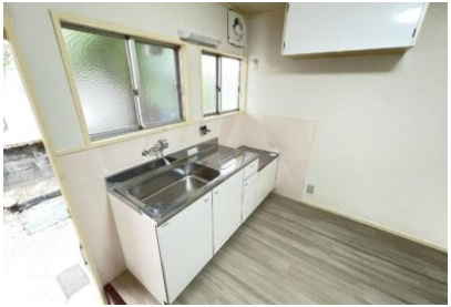 ブルースカイハイツB棟のキッチン