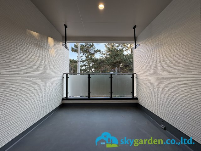 茅ヶ崎市浜須賀　新築戸建　全2棟2号棟のバルコニー|２階　インナーバルコニー