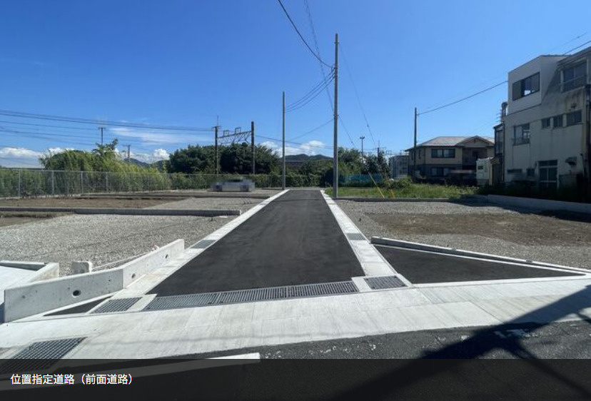 沼津市大岡Ⅴ　新築戸建　全5棟　E号棟の前面道路含む現地写真|前面道路(位置指定道路）