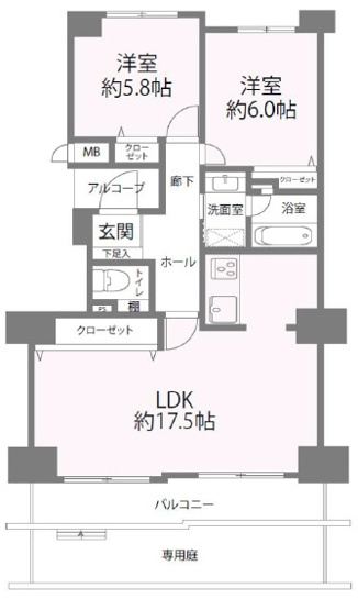 【間取り】 | コスモ加古川別府　1階 | 2LDKです。