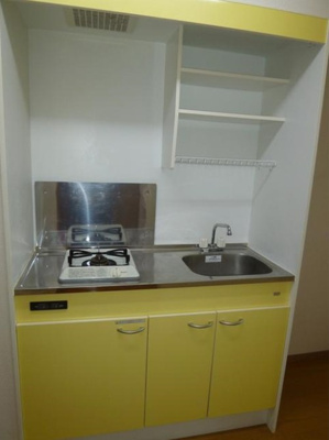 【キッチン】 | スカイハイツ | 一口ガスコンロ。