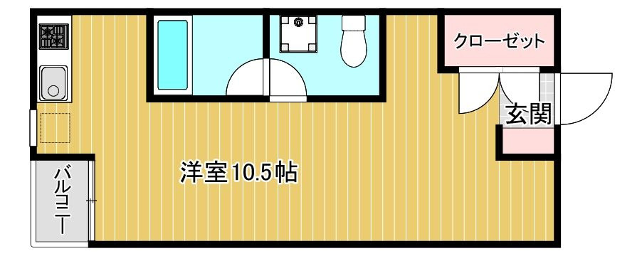 西片江アパートメントB棟の間取り