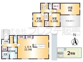 【間取り】 | ２号地間取図