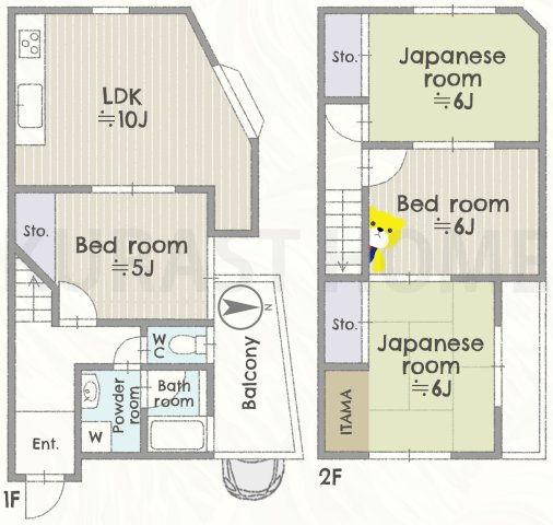 京都市西京区大原野上里南ノ町　中古戸建の間取り