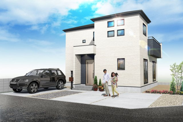 岡山市南区彦崎3期GRAFAREの完成予想図|◆完成後の外観イメージです。