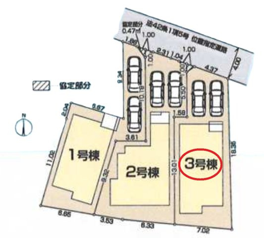 入間市仏子・全3棟　新築一戸建　3号棟　の外観|現地写真（2025年9月8日撮影）