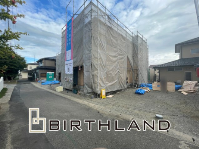 新築戸建・建売　郡山市開成5丁目　制震+耐震構造　開成小・第一中の外観|【10月10日時点】安積高校近くの新築分譲住宅全３棟現場が登場致しました！