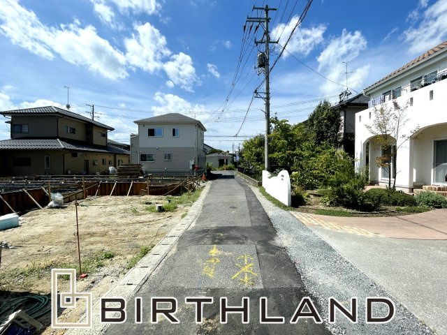 新築戸建・建売　郡山市開成5丁目　制震+耐震構造　開成小・第一中の前面道路含む現地写真