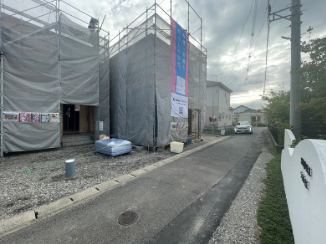 新築戸建・建売　郡山市開成5丁目　制震+耐震構造　開成小・第一中の外観|完成までは同仕様完成物件でのご案内も可能ですのでお気軽にお問い合わせください♪
