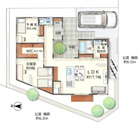 泉区上飯田町　新築戸建　7480万円の間取り