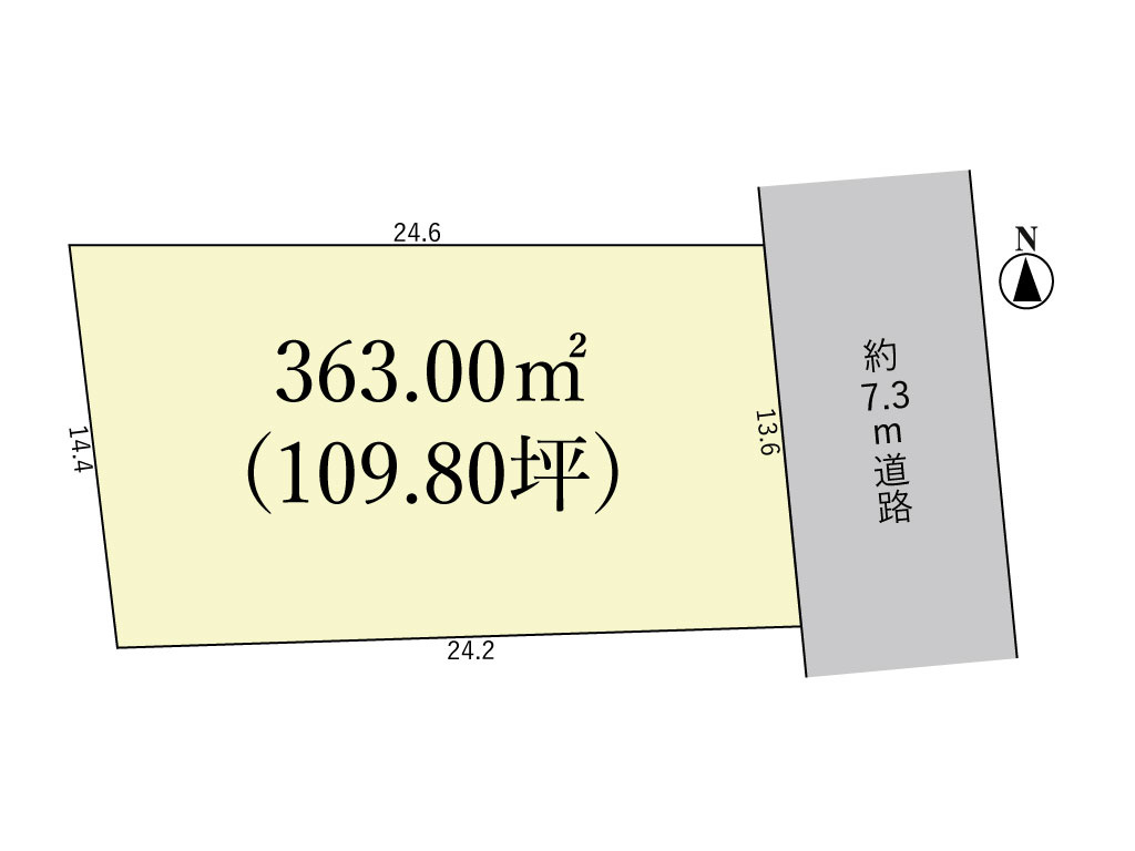 津市藤方の土地図