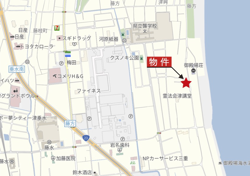 津市藤方の地図|広域Map