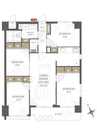 【間取り】アイムス一の宮 