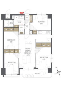 【間取り】アイムス一の宮 