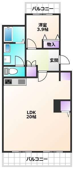 ガーデンハイツ滝山Bの間取り