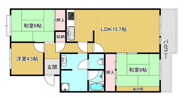 光ヶ丘第3エステート1号棟の間取り