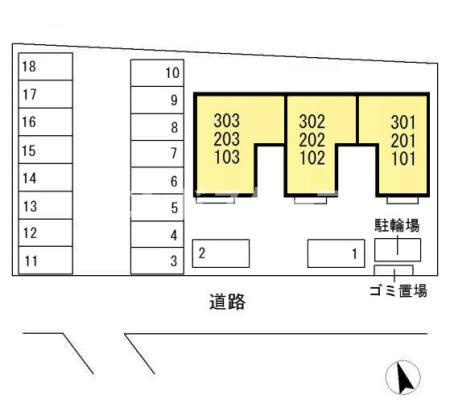 ラ メールの区画図|高崎、前橋、伊勢崎エリアのお部屋探しはエンドスケープまで！お客様の理想お聞かせ下さい♪