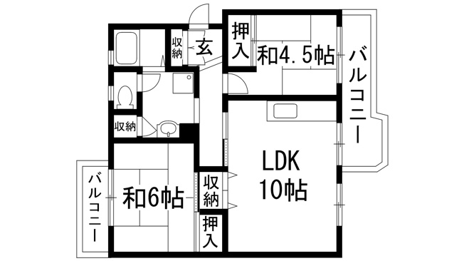 【間取り】 | 中山五月台8号棟