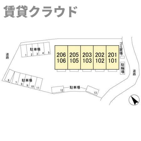 ピーノフォーリア弐番館の区画図